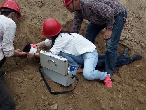 陜煤建設(shè)澄合分公司第五項目部坍塌演練效果好