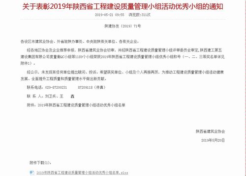 陜煤建設(shè)澄合分公司雙獲省級(jí)工程建設(shè)質(zhì)量QC成果二等獎(jiǎng)