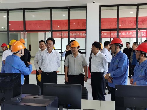 榆林市委書記戴征社，市委常委、常務(wù)副市長李博一行蒞臨榆林市垃圾焚燒發(fā)電項(xiàng)目調(diào)研指導(dǎo)工作